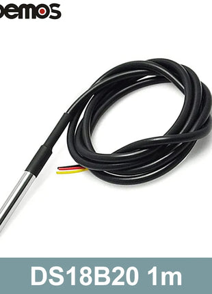 1-10pcs DS18B20 Stainless Steel Waterproof DS18b20 1m 3m 5m Thread Temperature Probe Temperature Sensor 18B20 Cable For Arduino