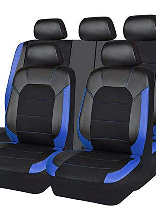 9 Pieces/set Car Seat Cover Car Leather Breathable Fabric Universal Pu Leather Car Seat Cushion Front And Rear Seat Full Protect