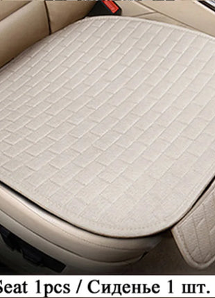 Car Flax Seat Cushion Protector Pad Car Seat Cover Front/Rear Seat Cover Automobile Cushion Pad Mat Backrest Auto Accessori