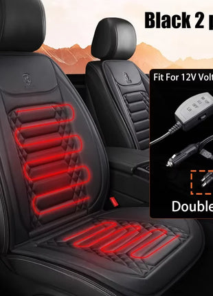 1/2pcs Winter Heated Car Seat Cover 12V Heating Warmer Car Seat Cushion Auto Universal Car Seat Protector Cloak Cover Pads Set