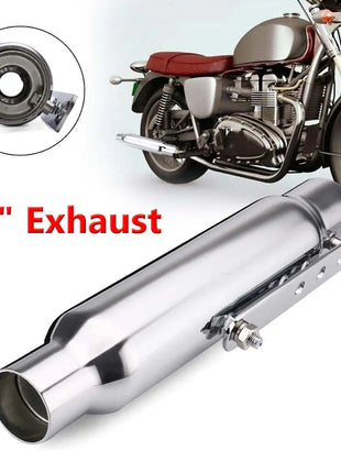 Universal Motorcycle Exhaust Muffler Retro Vintage Classic Electroplating Escap Moto for cg125 sr400 cb500 vt500 CM300 500 Cafe