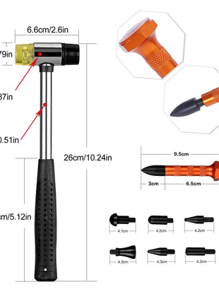 Super PDR Car Dent Hammer Repair Dings Paintless Dent Repair Tap Down Pen Hail Dent Removal Tool Kit Car Body Flattening Pen