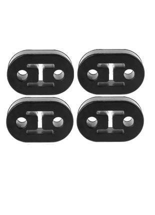 2/4/6/8/10pcs Car Rubber Exhaust Tail Pipe Mount Brackets Hanger Insulator Universal Black 2 Holes Diameter 11mm 0.44inches