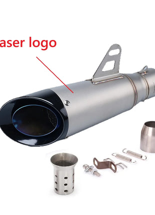 For Kawasaki Ninja Z900 Honda CB650R Yamaha R3 51mm Motorcycle Exhaust Muffler Pipe Escape 335mm Length