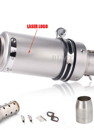 Universal 51/60mm motorcycle sc exhaust inox muffler carbon fiber exhaust with DB Killer for z900 R3 R25 MT07 MT09 R1 Z400 Z650