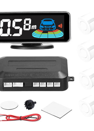 4pcs/8pcs Probes Rear Reversing Radars System LCD Display Car Parking Sensor Distance Detection Sound Warning Buzzer