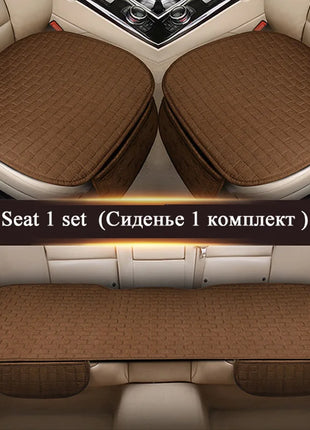 Car Flax Seat Cushion Protector Pad Car Seat Cover Front/Rear Seat Cover Automobile Cushion Pad Mat Backrest Auto Accessori