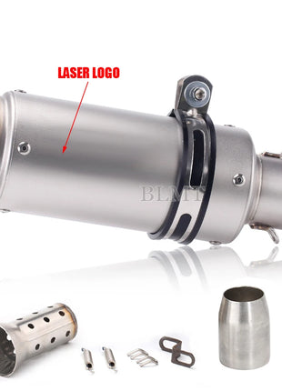 Universal 51/60mm motorcycle sc exhaust inox muffler carbon fiber exhaust with DB Killer for z900 R3 R25 MT07 MT09 R1 Z400 Z650