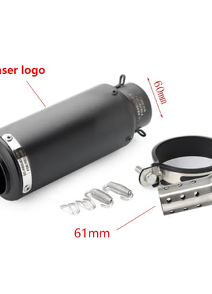 motorcycle exhaust inox muffler carbon fiber exhaust Universal 51/60mm with DB Killer for z900 R3 R25 MT07 MT09 R1 Z400 Z650