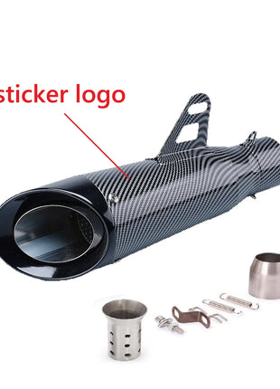 For Kawasaki Ninja Z900 Honda CB650R Yamaha R3 51mm Motorcycle Exhaust Muffler Pipe Escape 335mm Length