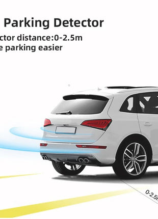 Risingon 12V 22mm Car Parking Sensor Kit Universal 4 Sensors Buzzer Reverse Backup Radar Sound Alert Indicator Probe System