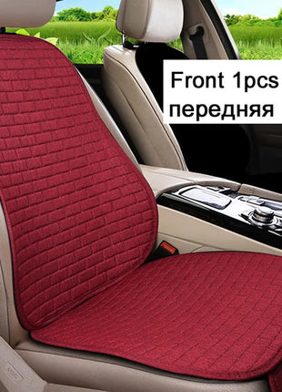 Car Flax Seat Cushion Protector Pad Car Seat Cover Front/Rear Seat Cover Automobile Cushion Pad Mat Backrest Auto Accessori
