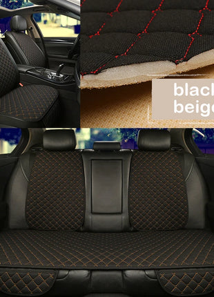 Universal Car Seat Cover Protector Linen Front Rear Back Flax Summer Cushion Pad Mat Sedan Suv Pick-up Car Interior Accessories