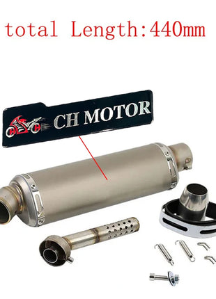 Universal 51mm Motorcycle Exhaust Muffler Escape Moto with DB Killer For Yamaha PCX125 FZ1N Z900 CBR500R R6 R25 R3 R1