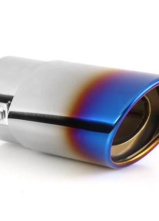 Universal Car Exhaust Muffler Exhaust Pipe Tail Throat Stainless Steel Car Muffler Tip Chrome Round Pipe Exhaust Tail Muffler