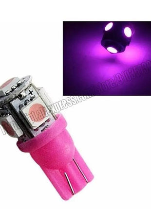 T10 5-SMD LED pink Car Lights Bulb mfd by Newest chipset technology