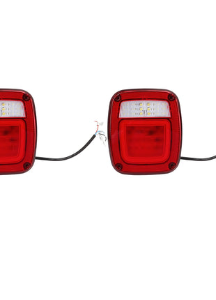 Tail Light Assembly Multifunctional Durable 12V White and Red Light Running Clearance Light Reliable for Wrangler CJ TJ YJ