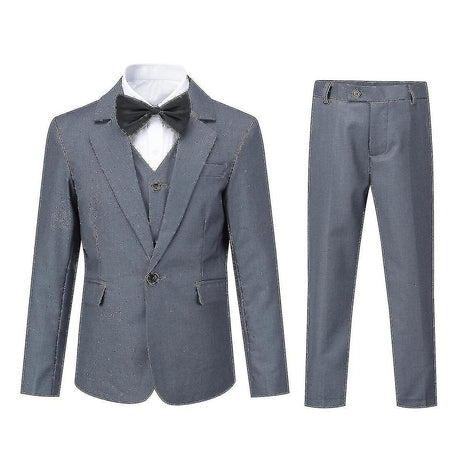 Sliktaa Boys 3pce Formal Suit Slim Fit Blazer And Vest And Pants