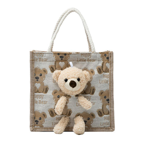 Gray Fashion Nylon Bear Shoulder Bag, Trendy Lady Handbag, 21 X 21 ...