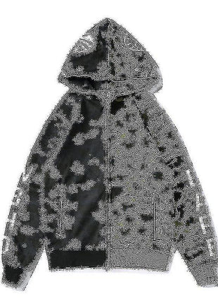 Mens Hoodie Camo Loose Zipper Jacket Sweatershirt For Men Boy