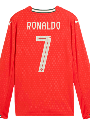 RONALDO #7 Portugal Home Long Sleeve Soccer Jersey 2025