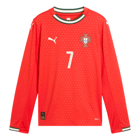 RONALDO #7 Portugal Home Long Sleeve Soccer Jersey 2025