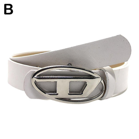 Trendy D Letter Belt Press Button Belt Waistband Buckle Fashionable...