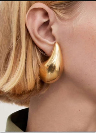 Extra Large Bottega Earring Dupes Hypoallergenic Chunkygoldhoopearr...