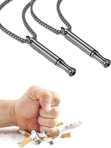 2x Stop Smoking Breathing Necklace, Anxiety Relief Necklacevape Nec...
