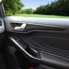 Fit for Ford Focus 2019-2020 Carbon Fiber 4pcs Inner Door Bowl Cover Decoration