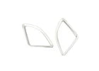 Steel Air Conditioning Air Outlet Vent Trim 2PCS 2015-2018 Silver For Ford Focus