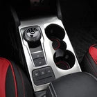 Cover trim Silver titanium central console water cup For 19-20 Ford Focus ST RS