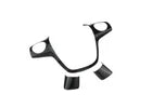 3PCS Cover Trim Carbon Fiber Steering Wheel Button Fit For Ford Focus 2012-2014