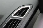 Steel Air Conditioning Air Outlet Vent Trim 2PCS 2015-2018 Silver For Ford Focus