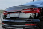 For Audi A6 C8 2019-23 Black Titanium Rear Door Trunk Cover & Tail Light Trim 3x