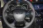 3PCS Cover Trim Carbon Fiber Steering Wheel Button Fit For Ford Focus 2012-2014