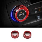 AC Knob Cover Trim For Ford Focus 2015-2018 Central Console Red Aluminum 2PCS