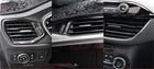 2019-2020 3pcs Black Titanium Console Air Outlet Vent Decor Fit for Ford Focus