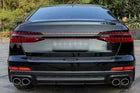 For Audi A6 C8 2019-23 Black Titanium Rear Door Trunk Cover & Tail Light Trim 3x