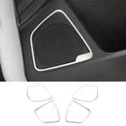 Inner Door Speaker Frame Cover Trim Silver Steel Fit For Ford Focus 12-18 4PCS