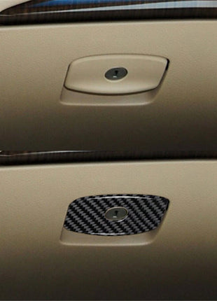 Carbon Fiber Passenger Glove Box Handle Cover Trim For Nissan Altima 2013-2015