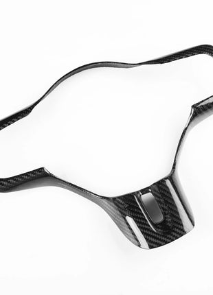 Real Dry Carbon Fiber Steering Wheel Cover Trim For Mitsubishi Lancer EVO X 10th