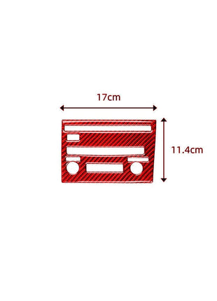 Red Carbon Fiber Center Console CD Panel Trim Cover For Lexus CT200h 2011-2017