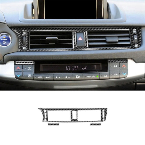 4Pcs For Lexus CT200h 2011-2017 Carbon Fiber Center Air Vent Outlet Cover Trim