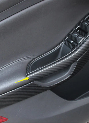 2pcs Carbon Fiber Style Front Door Armrest Cover Trim For Ford Focus Rt St 12-18