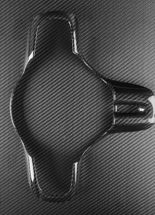 Real Dry Carbon Fiber Steering Wheel Cover Trim For Mitsubishi Lancer EVO X 10th