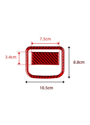 Red Carbon Fiber Co-pilot Glove Box Frame Cover Trim For Nissan Rogue 2014-2016