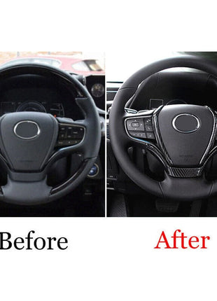 For Lexus ES250 300h 350 19-22 ABS Carbon Fiber Steering Wheel Frame Cover Trim