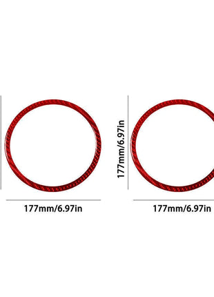 2Pcs Red Carbon Fiber Front Door Speaker Cover Trim For Lexus RX300 1998-2003