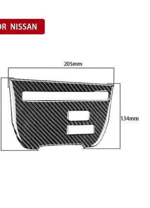 Carbon Fiber CD Player Control Panel Cover Trim For Nissan GT-R R35 Type A
